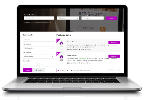 laptop with jobs page laptop with jobs page